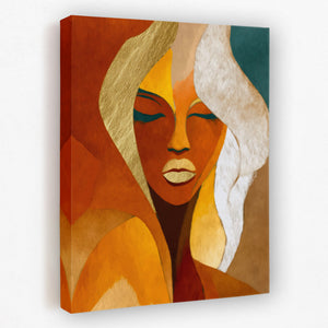 Woman in Copper - Female Canvas Wall Art