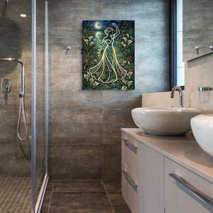 Woman Moonlit Dance — woman moonlit dance sq bathroom 1port flush print