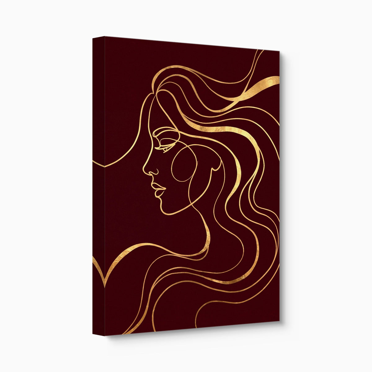 Woman Profile Gold - Luxury Wall Art