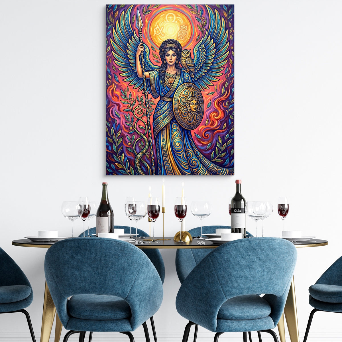 Woman's Mythic Stand — woman's mythic stand sq dining room tables 1port flush print