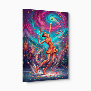 Woman's Tennis Serve - Luxury Wall Art