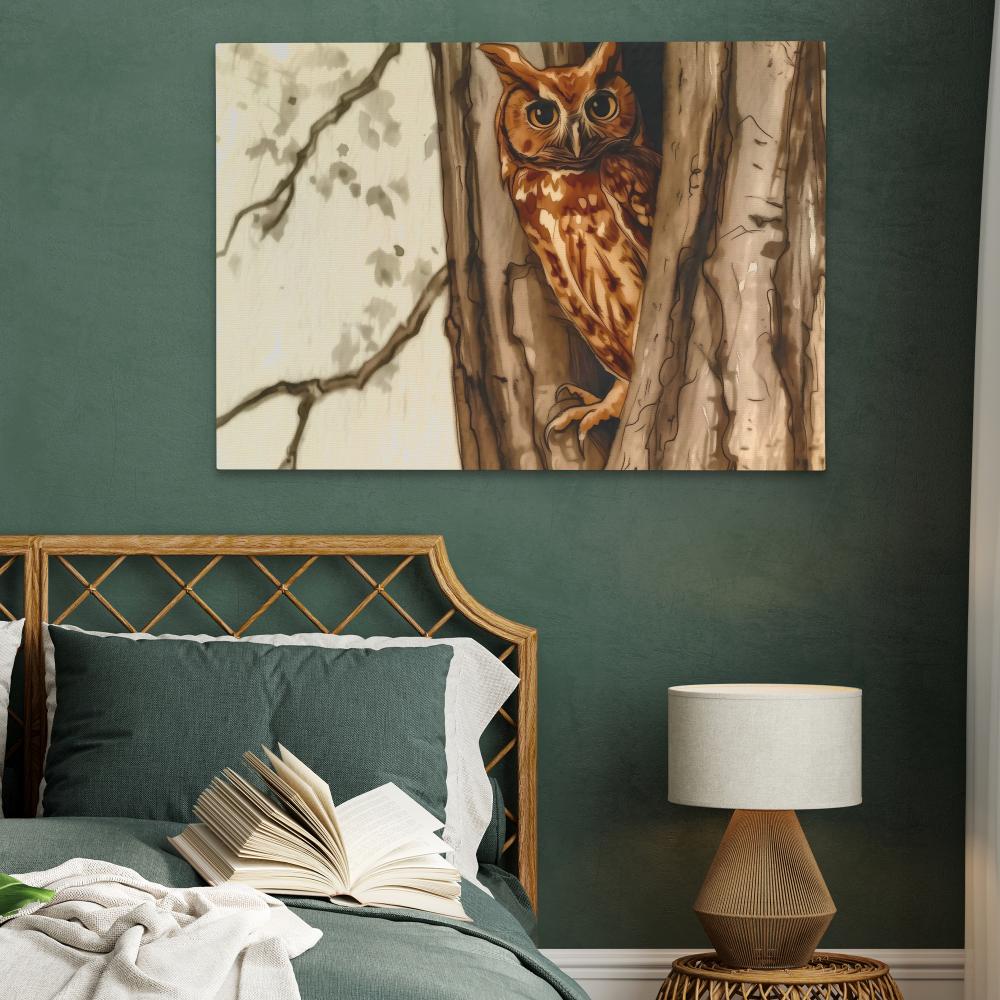 Wooded Owl - Luxury Wall Art