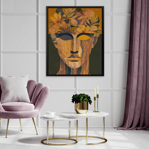 Wooden Bloom Portrait - Luxury Wall Art