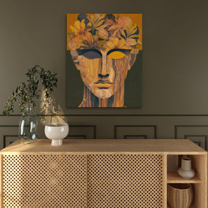 Wooden Bloom Portrait - Luxury Wall Art