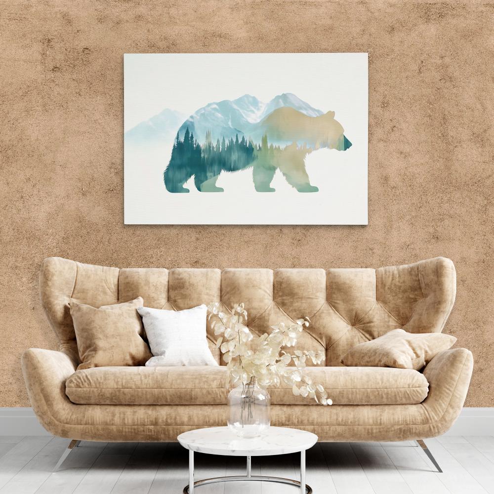 Woodland Echo Bear - Luxury Wall Art