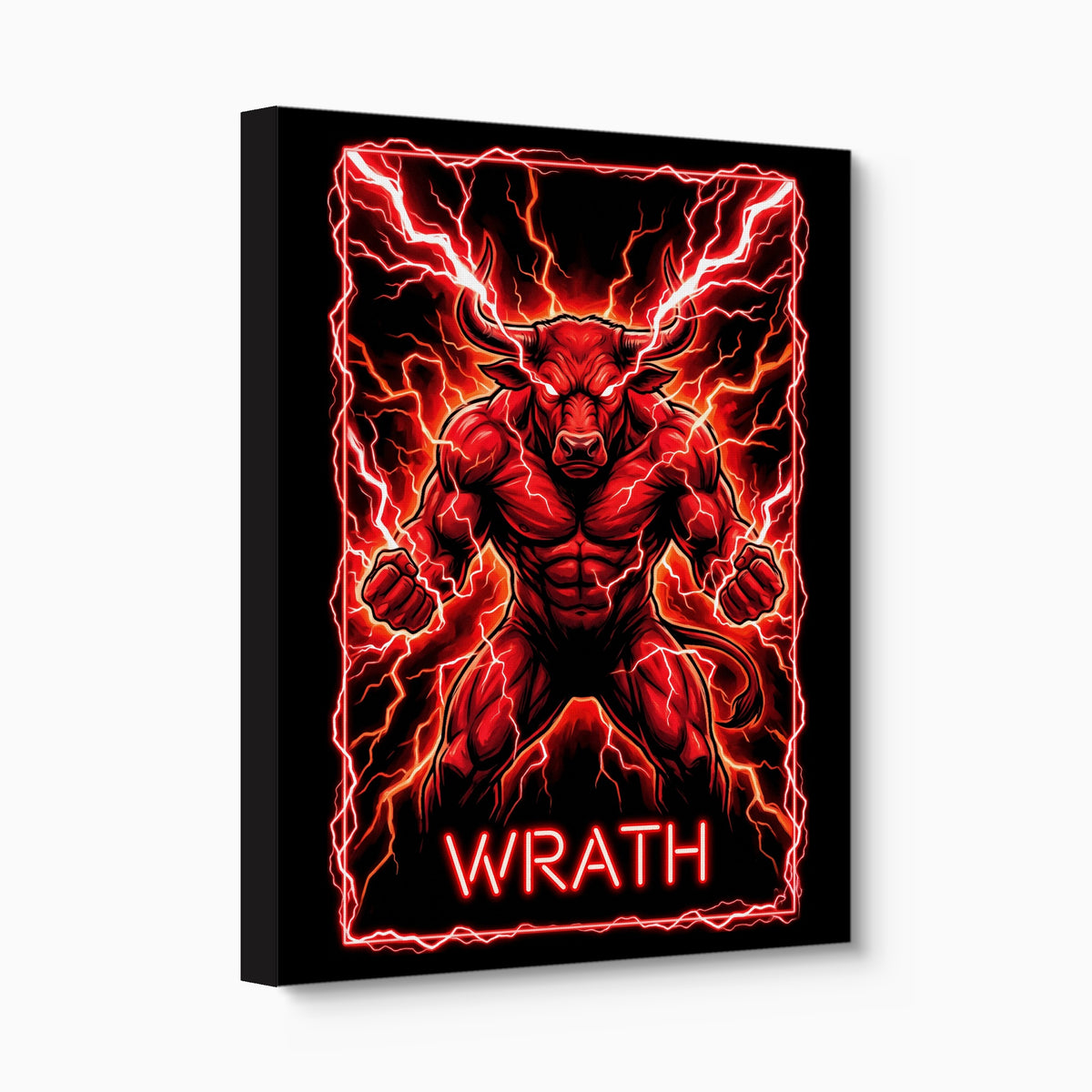 Wrathful Minotaur — wrathful minotaur angled flush print
