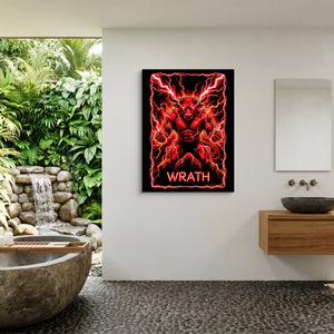 Wrathful Minotaur — wrathful minotaur sq outdoor bathroom 1port flush print