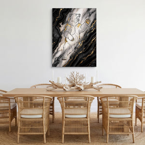 WS Bear Marble — ws bear marble sq cozy dining room 1port flush print
