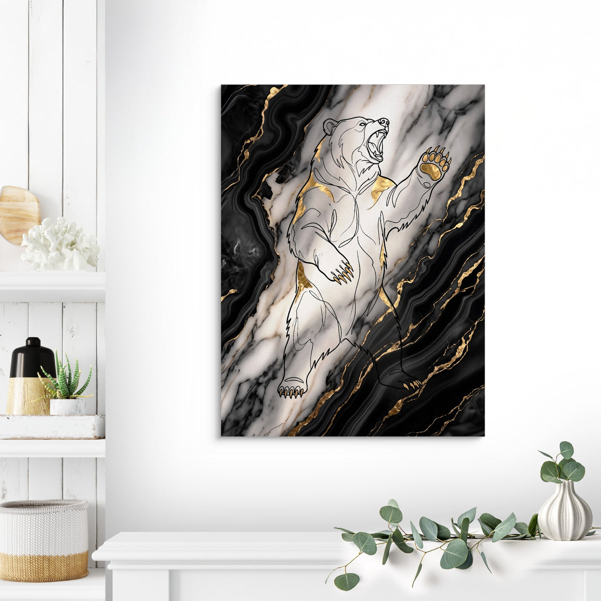 WS Bear Marble — ws bear marble sq land living room lux 1port flush print