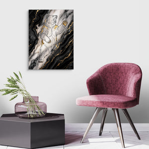 WS Bear Marble — ws bear marble sq land purple chair 1port flush print