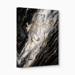 WS Bear Marble — ws bear marble angled flush print