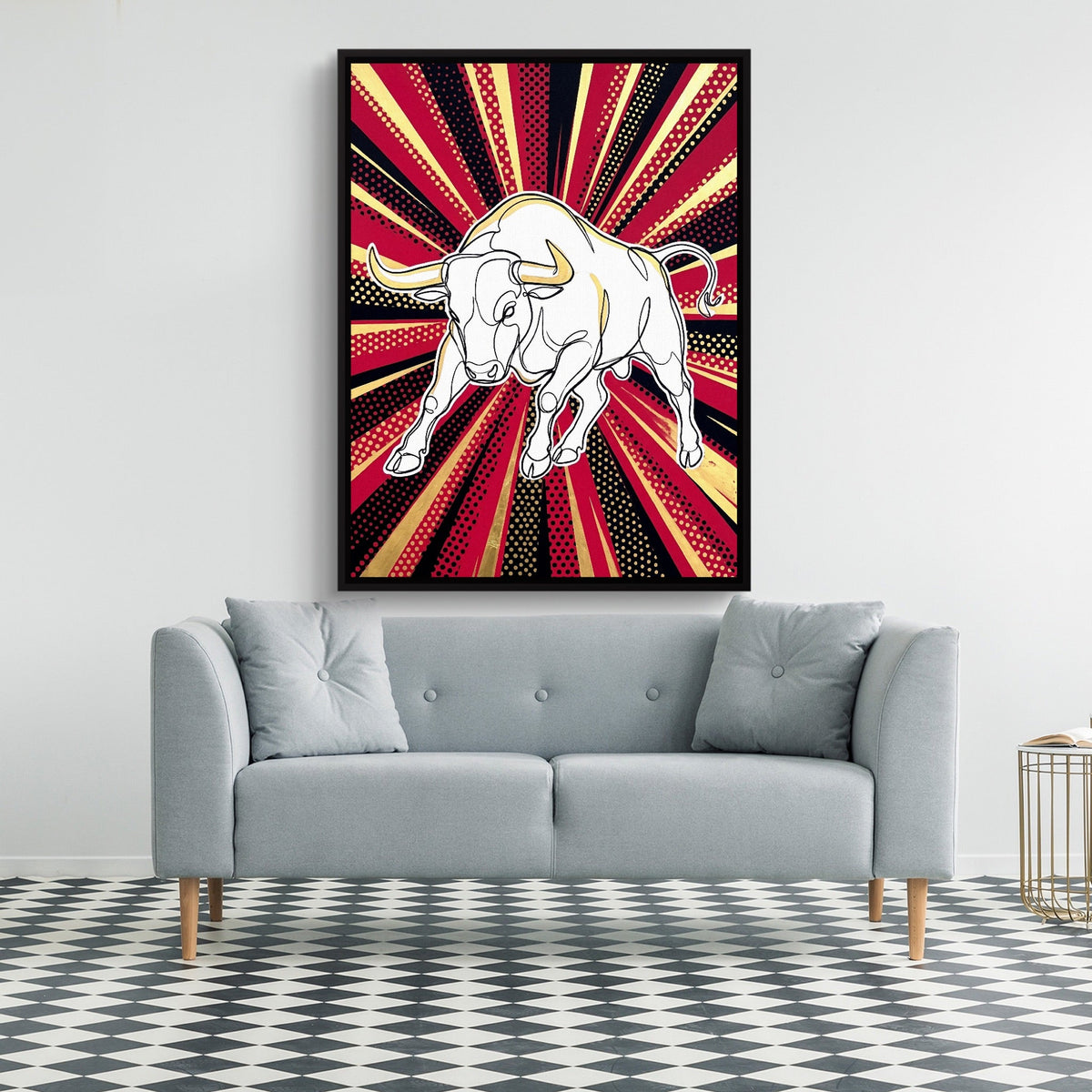 WS Bull Pop 1 - Luxury Wall Art