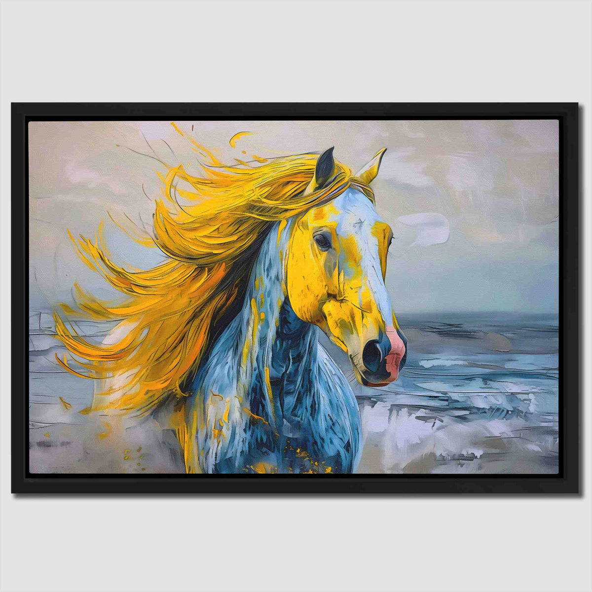 Yellow Horse - Luxury Wall Art