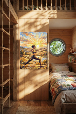 Yogi Golden Sunrise — yogi golden sunrise p bedroom with loft area 1port flush print