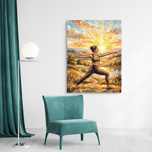 Yogi Golden Sunrise — yogi golden sunrise sq green light 1port flush print