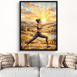 Yogi Golden Sunrise — yogi golden sunrise sq white groovy couch close 1port framed black