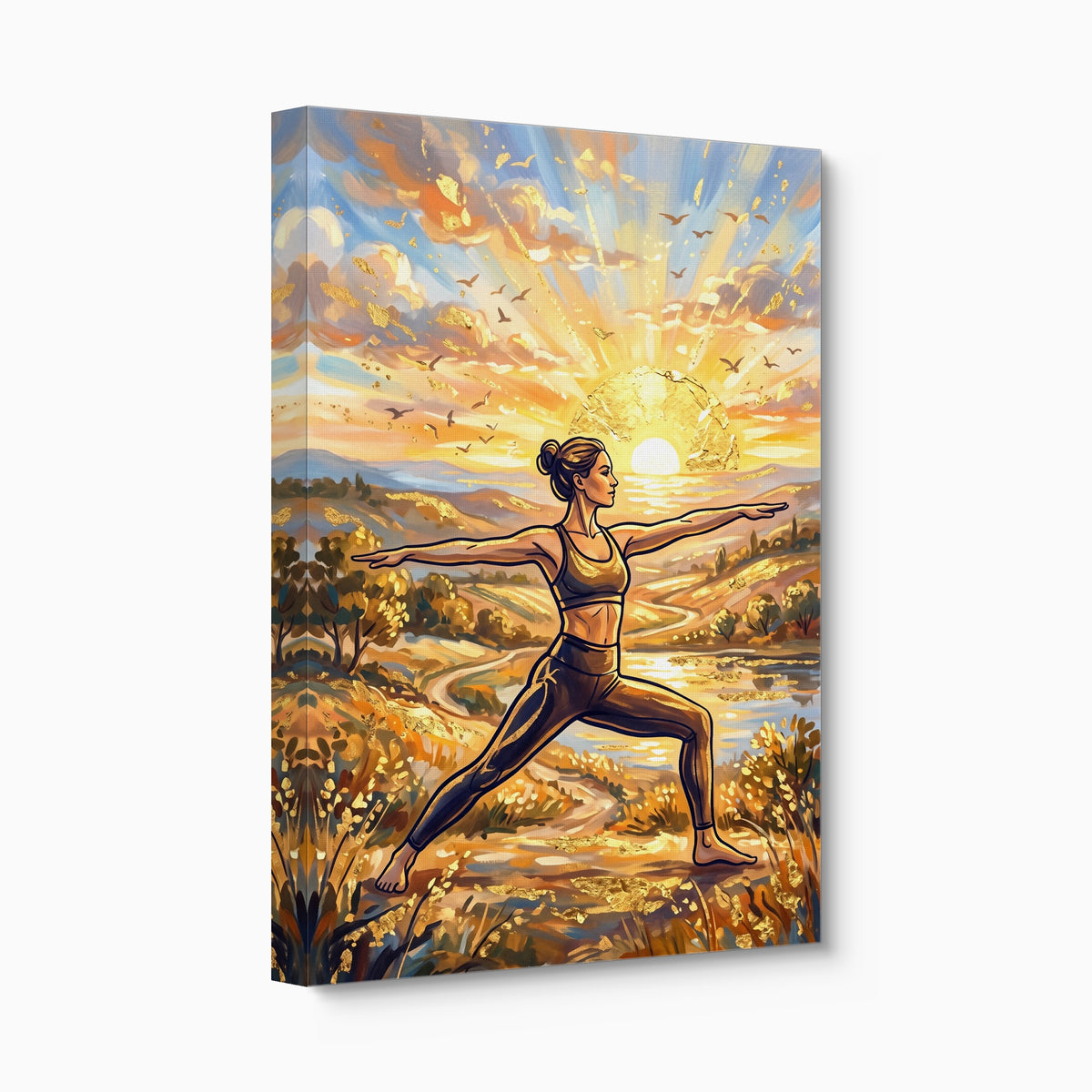 Yogi Golden Sunrise — yogi golden sunrise angled flush print