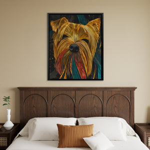 Yorkie Feathered Crown - Luxury Wall Art