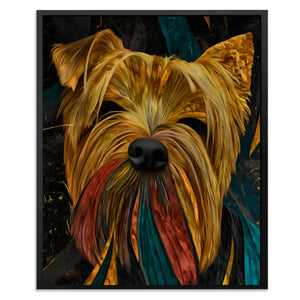 Yorkie Feathered Crown - Luxury Wall Art