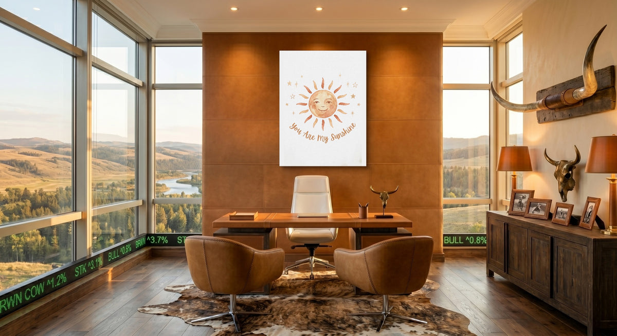 You Are My Sunshine — you are my sunshine office with desk and chairs 1port flush print