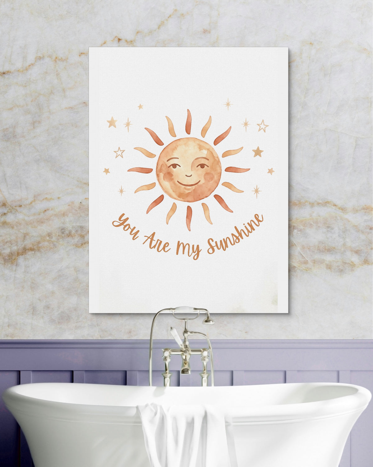 You Are My Sunshine — you are my sunshine psd marble purple bath 1port flush print