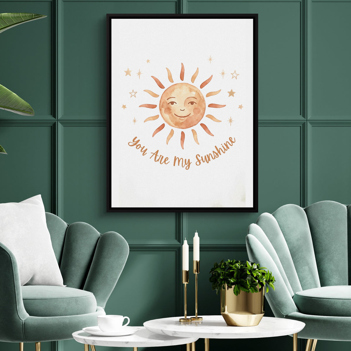 You Are My Sunshine — you are my sunshine sq green luxury rom 1port framed black