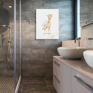 Young Giraffe Smile — young giraffe smile sq bathroom 1port flush print