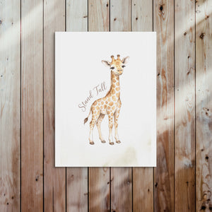 Young Giraffe Smile — young giraffe smile sq bed 2 wood panel 1port flush print