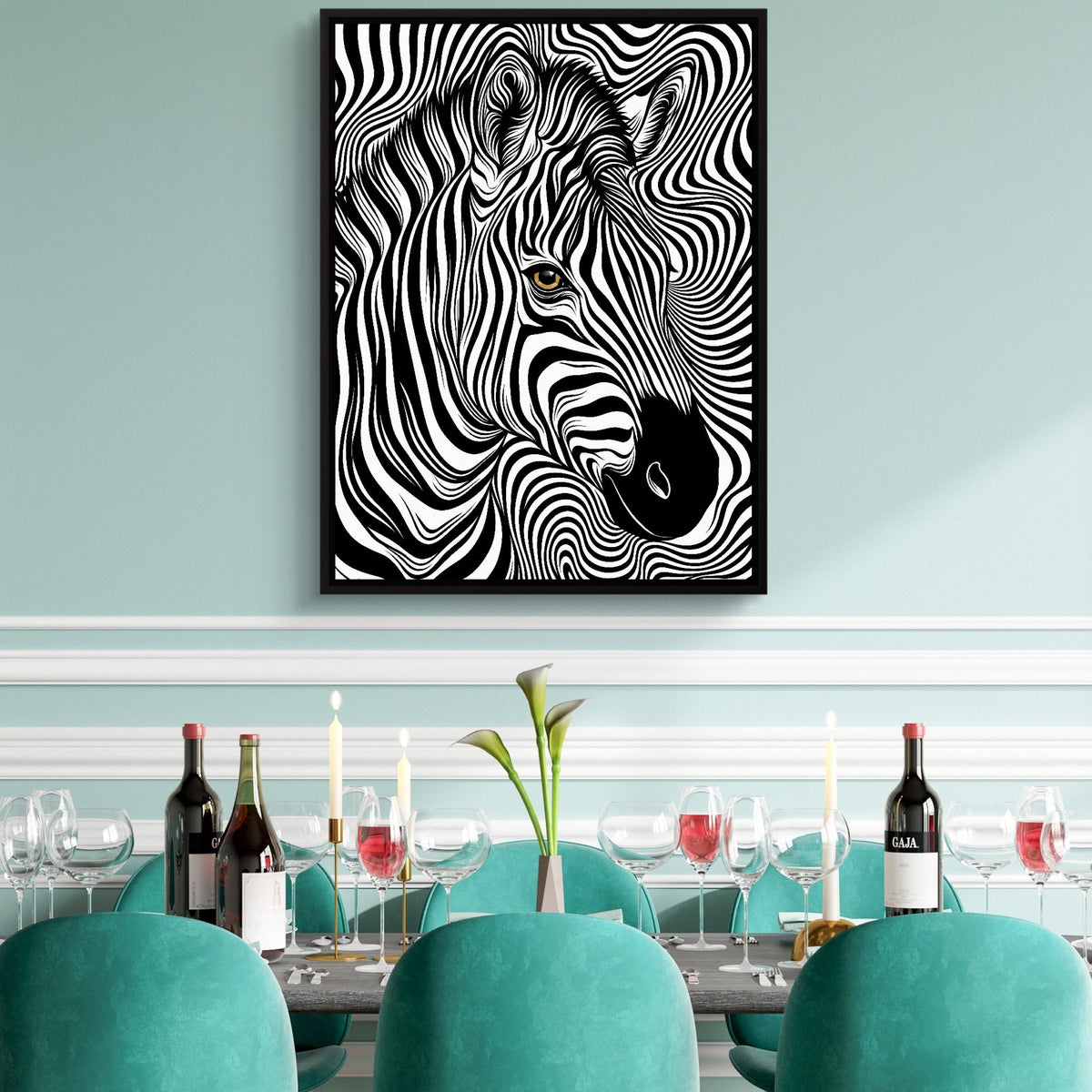 Zebra Op Art - Luxury Wall Art