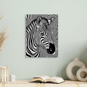 Zebra Op Art — zebra op art sq book table 1port flush print