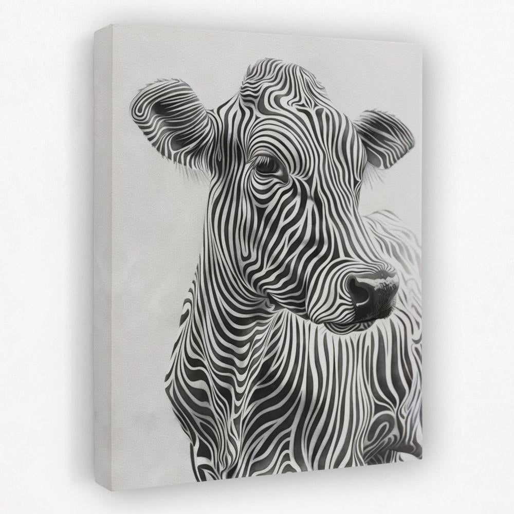 Zebra Striped Cow - Luxury Wall Art