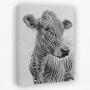 Zebra Striped Cow - Luxury Wall Art