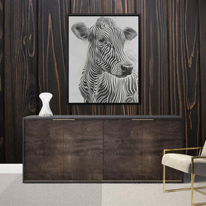 Zebra Striped Cow - Luxury Wall Art