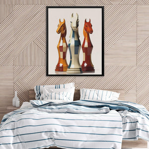3 Chess Knights - Luxury Wall Art