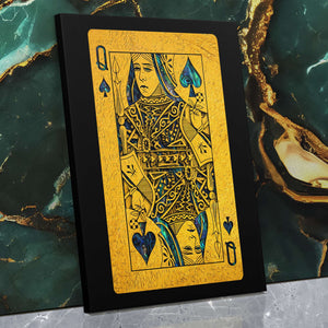 Abalone Queen of Spades - Luxury Wall Art