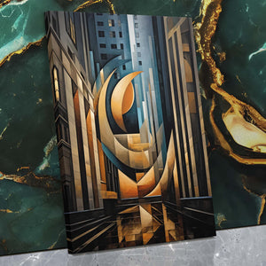 Abstract Financial District - Luxury Wall Art - Canvas Wall Art