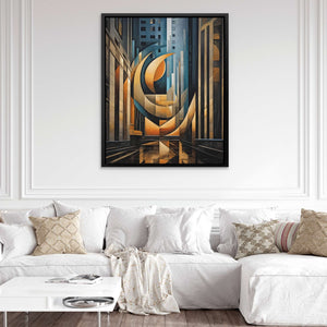 Abstract Financial District - Luxury Wall Art - Canvas Wall Art