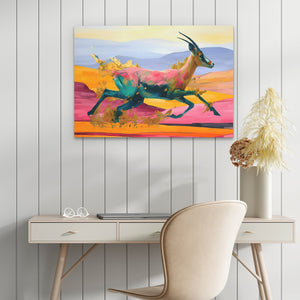Antelope Running - Luxury Wall Art