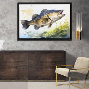 Bass Fishing - Luxury Wall Art - Canvas Print