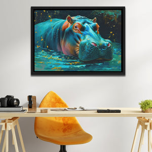 Bathing Hippo - Luxury Wall Art