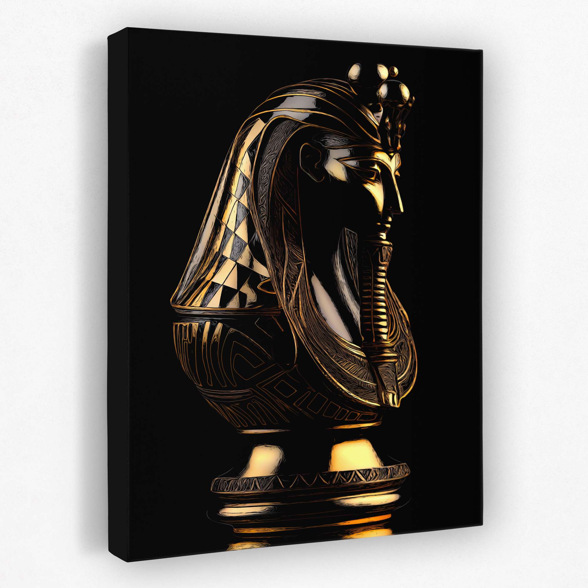Black and Gold Pharaoh - Luxury Wall Art