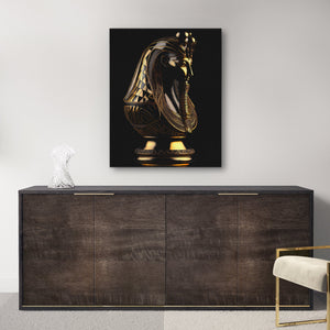 Black and Gold Pharaoh - Luxury Wall Art - Canvas Print