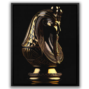 Black and Gold Pharaoh - Luxury Wall Art - Canvas Print
