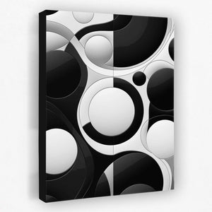 Black and White Circles - Luxury Wall Art