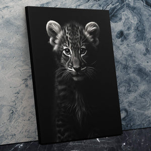 Black and White Tiger Cub - Luxury Wall Art