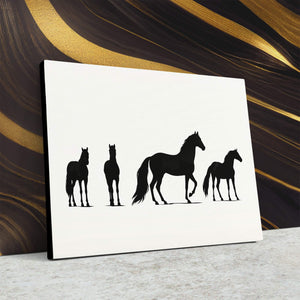 Black Stallions - Luxury Wall Art