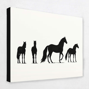 Black Stallions - Luxury Wall Art