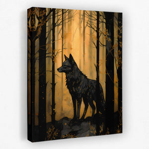 Black Wolf's Den - Luxury Wall Art - Canvas Print