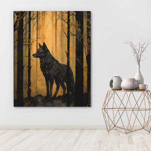 Black Wolf's Den - Luxury Wall Art - Canvas Print