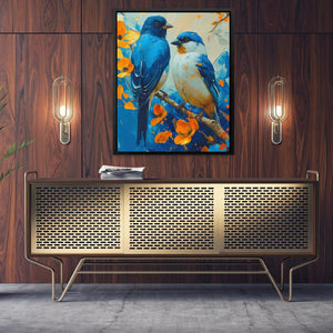 Blue Bird Paradise - Luxury Wall Art